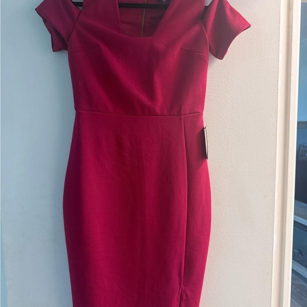 Elegant Red Off-Shoulder Dress